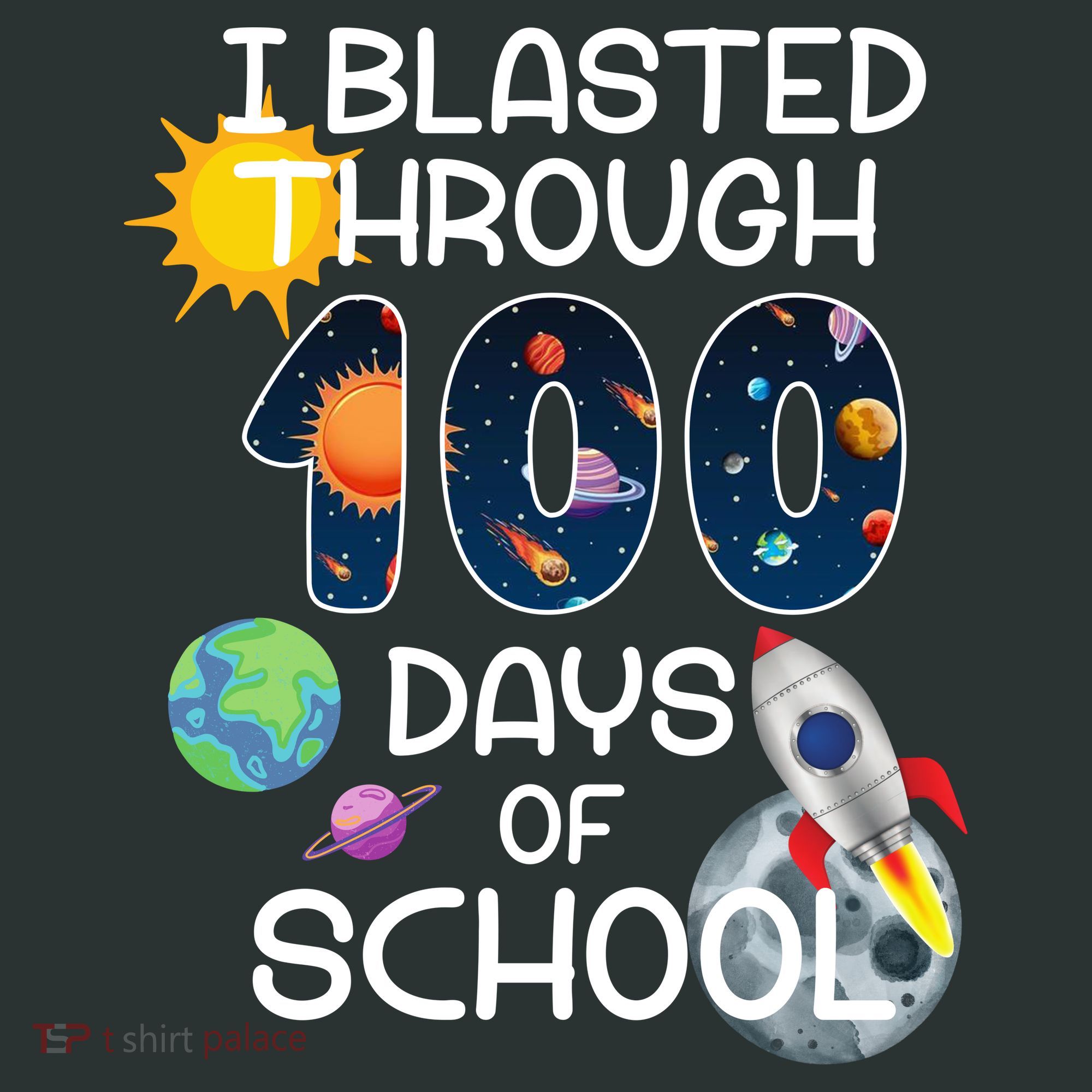 I Blasted Through 100 Days Of School Galaxy Hoodie