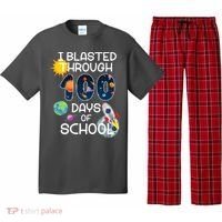 I Blasted Through 100 Days Of School Galaxy Pajama Set thumb 0