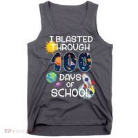 I Blasted Through 100 Days Of School Galaxy Tank Top thumb 0