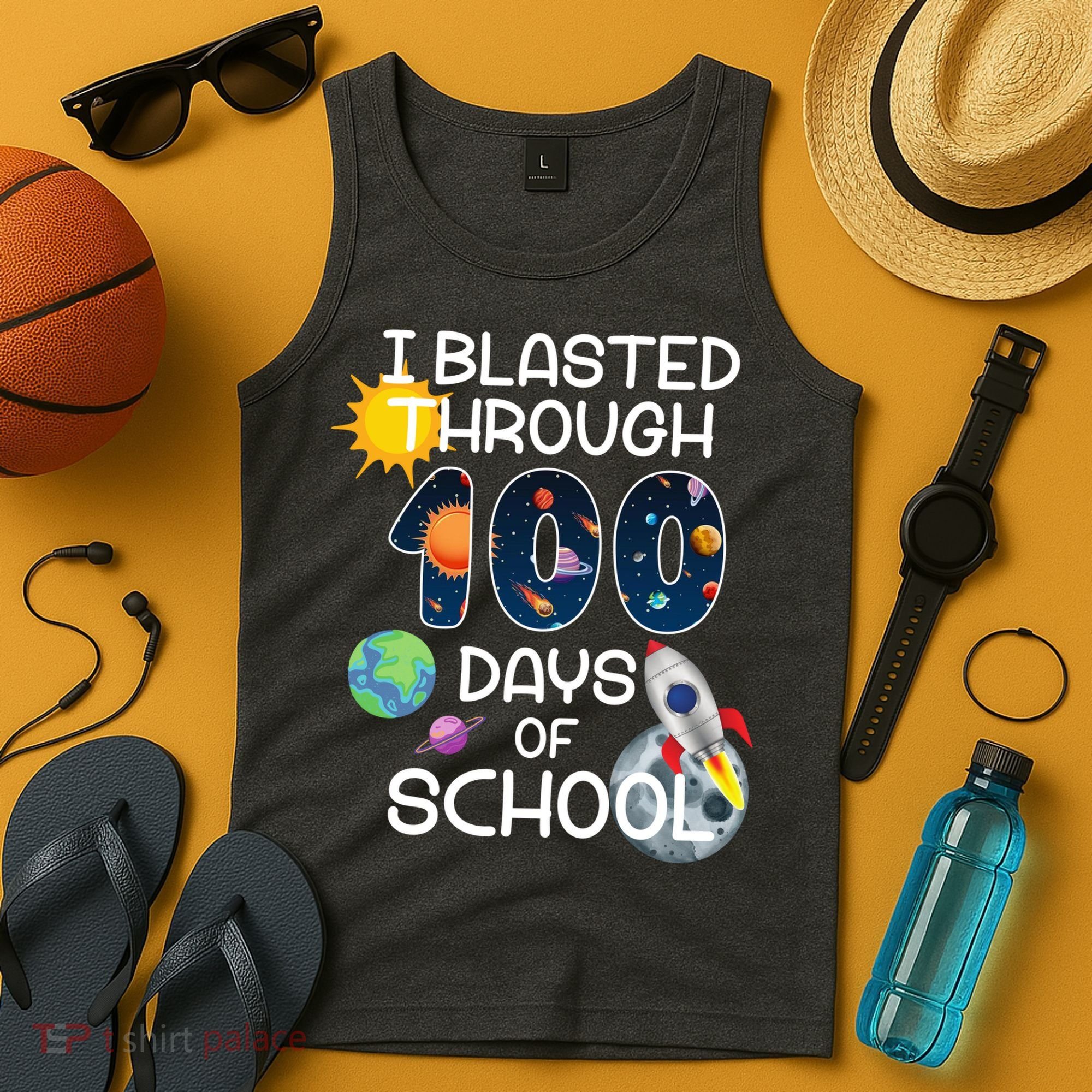 I Blasted Through 100 Days Of School Galaxy Tank Top