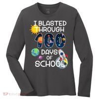 I Blasted Through 100 Days Of School Galaxy Women's Long Sleeve Shirt thumb 0