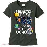 I Blasted Through 100 Days Of School Galaxy Women's T-Shirt thumb 0