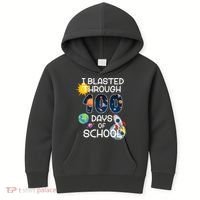 I Blasted Through 100 Days Of School Galaxy Kids Hoodie thumb 0