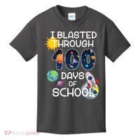 I Blasted Through 100 Days Of School Galaxy Kids T-Shirt thumb 0
