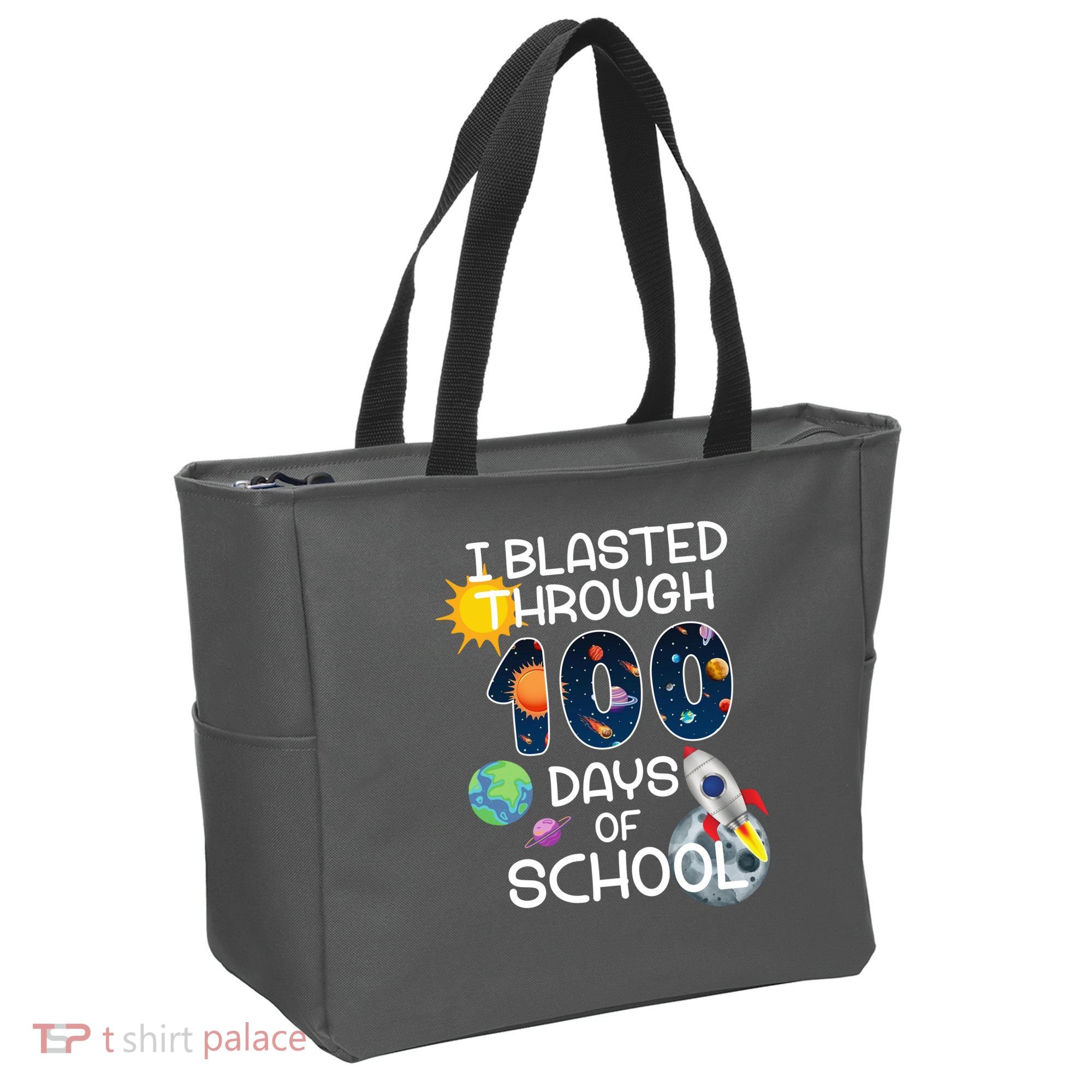I Blasted Through 100 Days Of School Galaxy Tote Bag