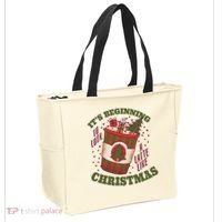 It's Beginning To Look A Latte Like Christmas Caffeine Lover Tote Bag thumb 2