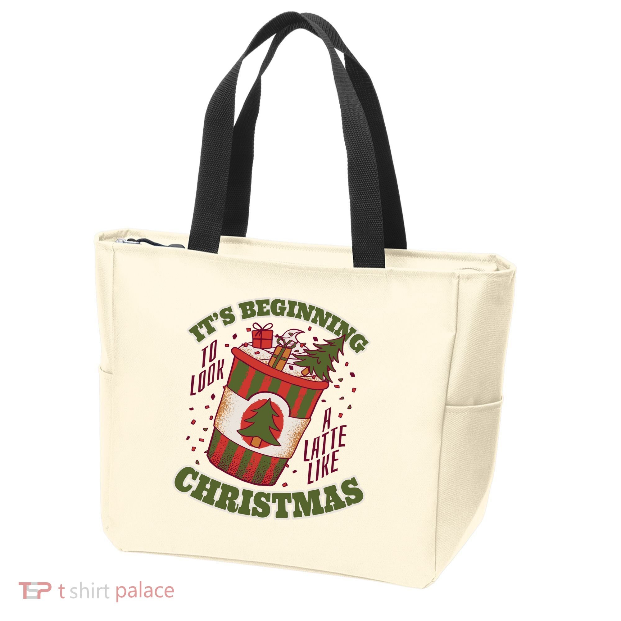 It's Beginning To Look A Latte Like Christmas Caffeine Lover Tote Bag