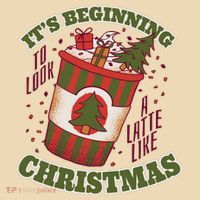 It's Beginning To Look A Latte Like Christmas Caffeine Lover Tote Bag thumb 4