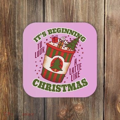 It's Beginning To Look A Latte Like Christmas Caffeine Lover Coaster