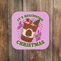 It's Beginning To Look A Latte Like Christmas Caffeine Lover Coaster thumb 0