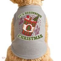 It's Beginning To Look A Latte Like Christmas Caffeine Lover Doggie Tank thumb 0