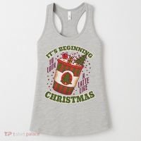 It's Beginning To Look A Latte Like Christmas Caffeine Lover Women's Tank Top thumb 0