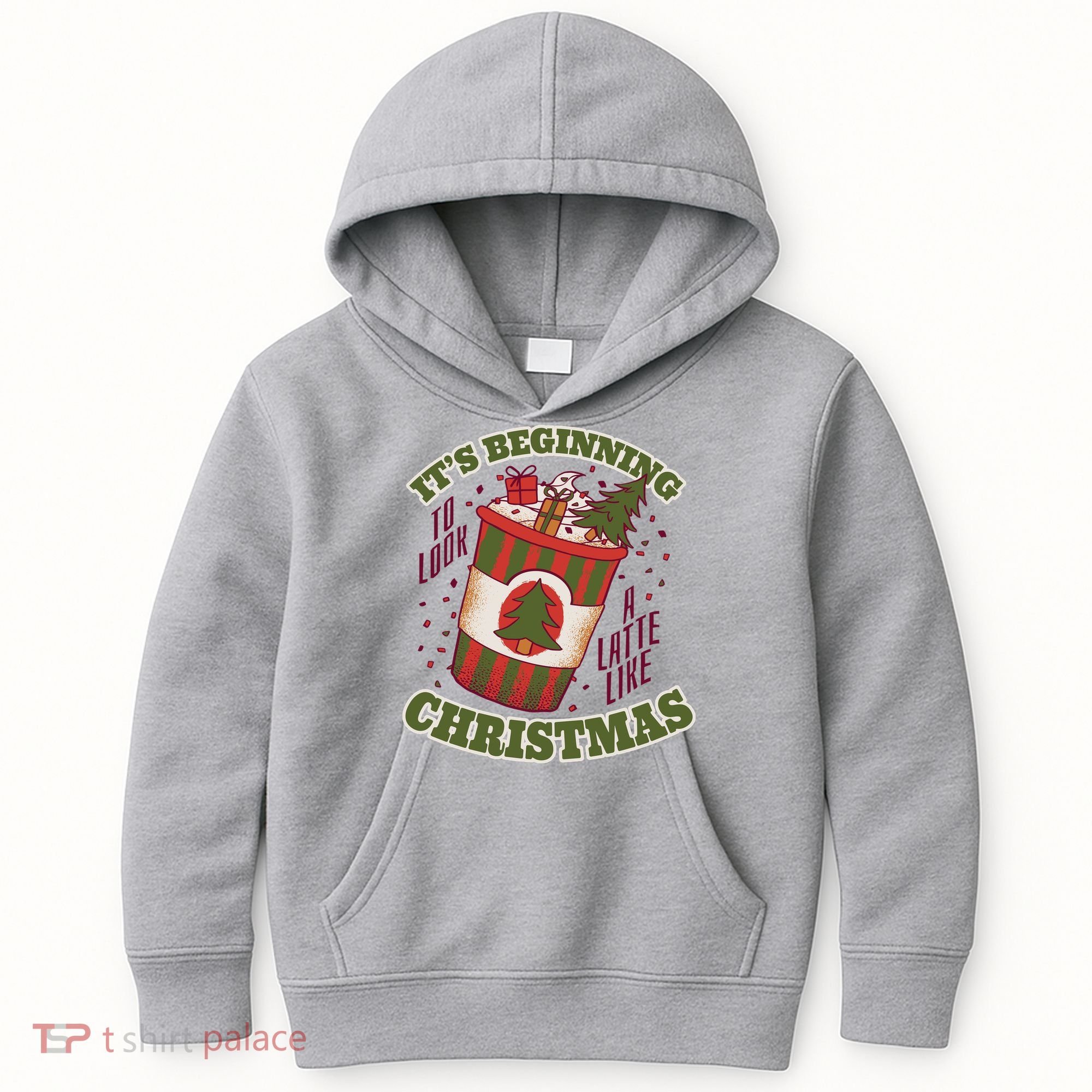 It's Beginning To Look A Latte Like Christmas Caffeine Lover Kids Hoodie