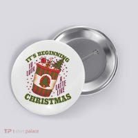 It's Beginning To Look A Latte Like Christmas Caffeine Lover Button thumb 0