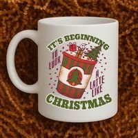 It's Beginning To Look A Latte Like Christmas Caffeine Lover Coffee Mug thumb 2