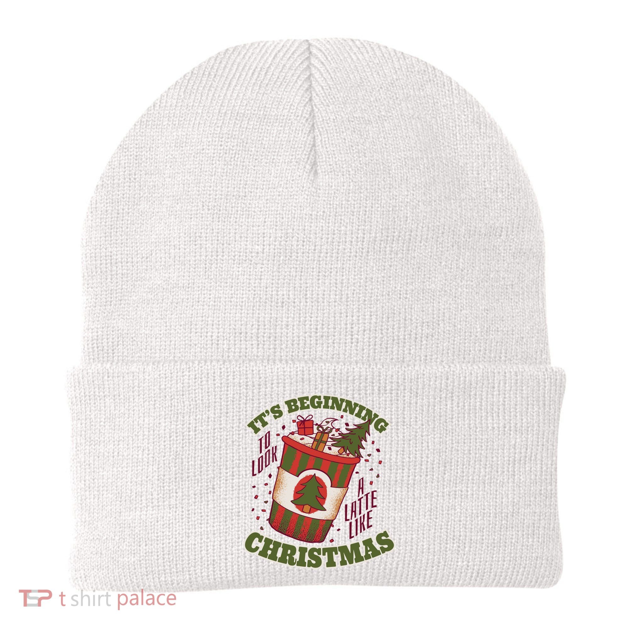 It's Beginning To Look A Latte Like Christmas Caffeine Lover Beanie