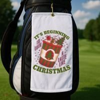 It's Beginning To Look A Latte Like Christmas Caffeine Lover Golf Towel thumb 2