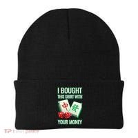 I Bought This With Your Money Funny Mahjong Beanie thumb 0