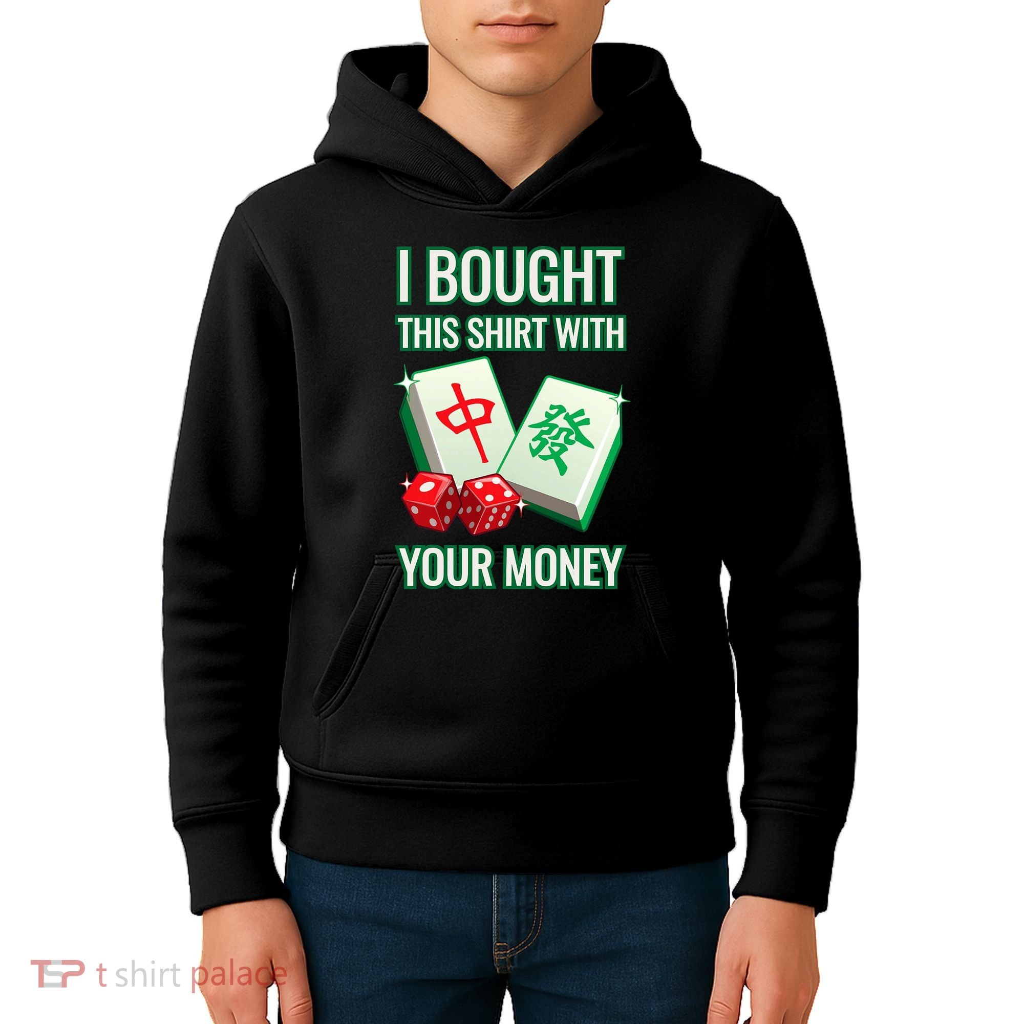 I Bought This With Your Money Funny Mahjong Kids Hoodie