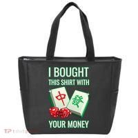 I Bought This With Your Money Funny Mahjong Tote Bag thumb 0
