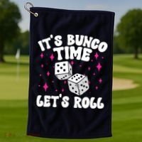 ItS Bunco Time Bunco Game Golf Towel thumb 1