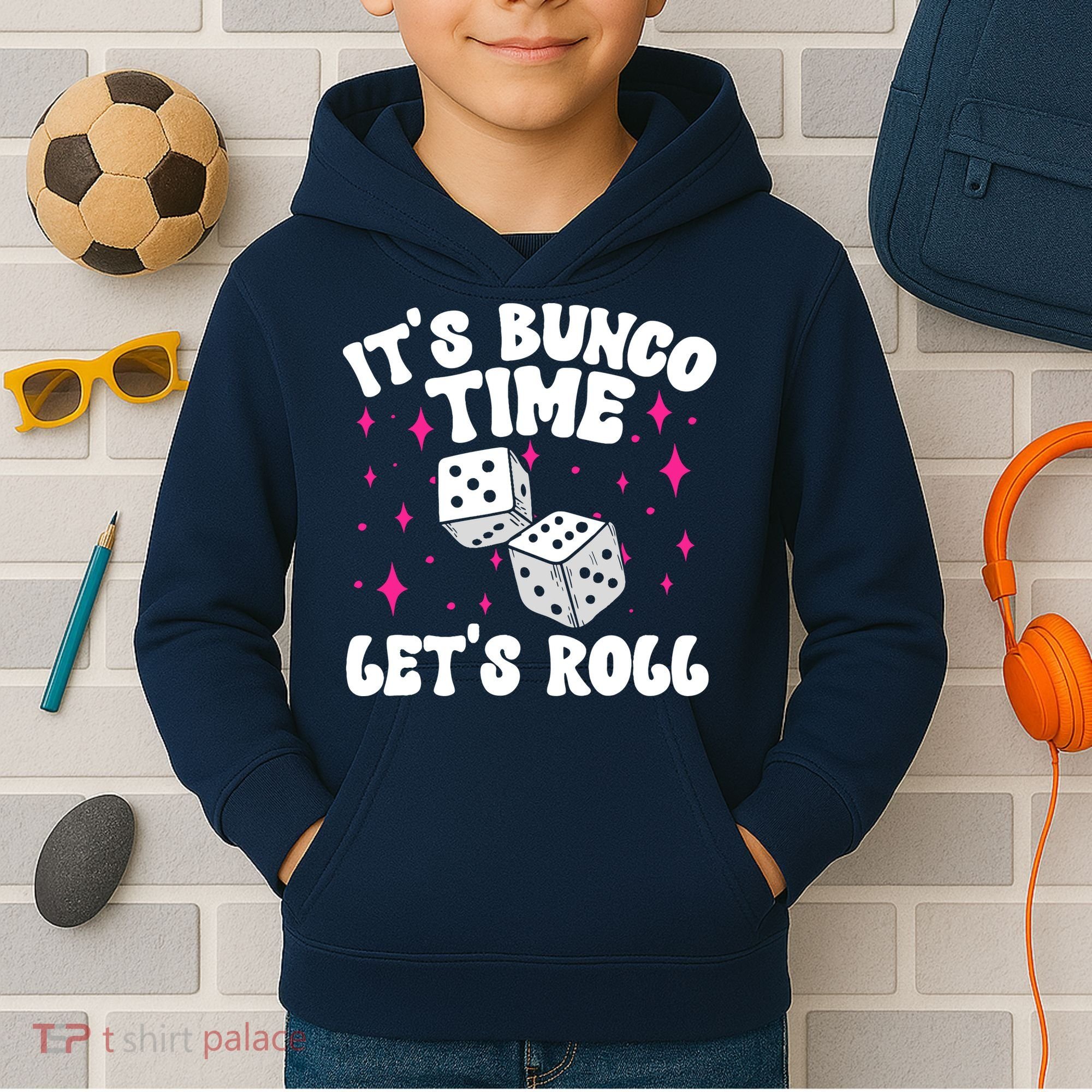 ItS Bunco Time Bunco Game Kids Hoodie