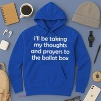 Ill Be Taking My Thoughts And Prayers To The Ballot Box Hoodie thumb 3