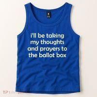 Ill Be Taking My Thoughts And Prayers To The Ballot Box Tank Top thumb 2