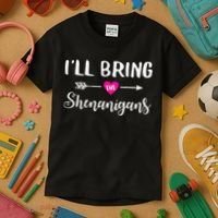 I'll Bring The Shenanigans Funny Drinking Party Kids T-Shirt thumb 3