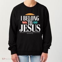 I Belong To Jesus Cross Minimalist Christian Women's Sweatshirt thumb 0