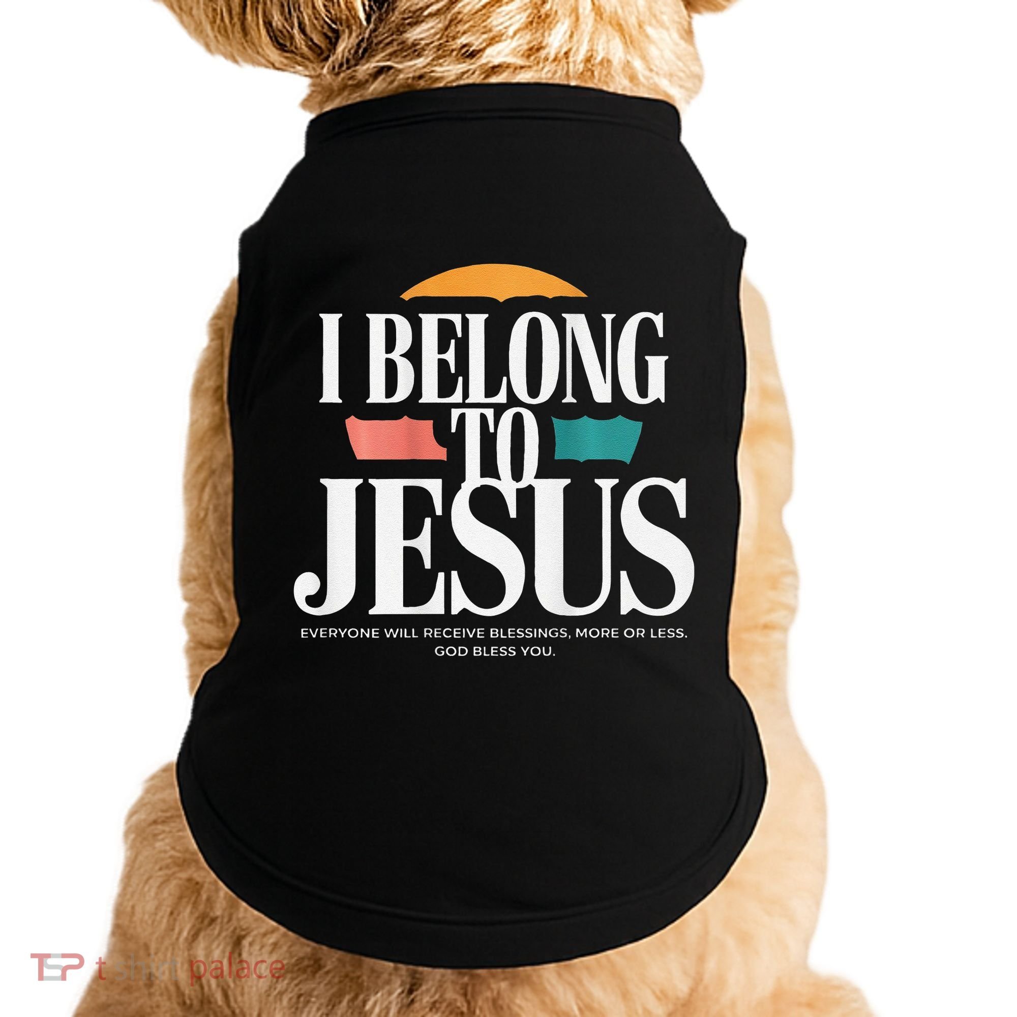 I Belong To Jesus Cross Minimalist Christian Doggie Tank