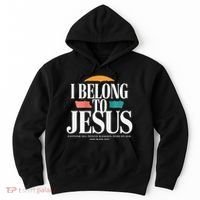 I Belong To Jesus Cross Minimalist Christian Hoodie thumb 0
