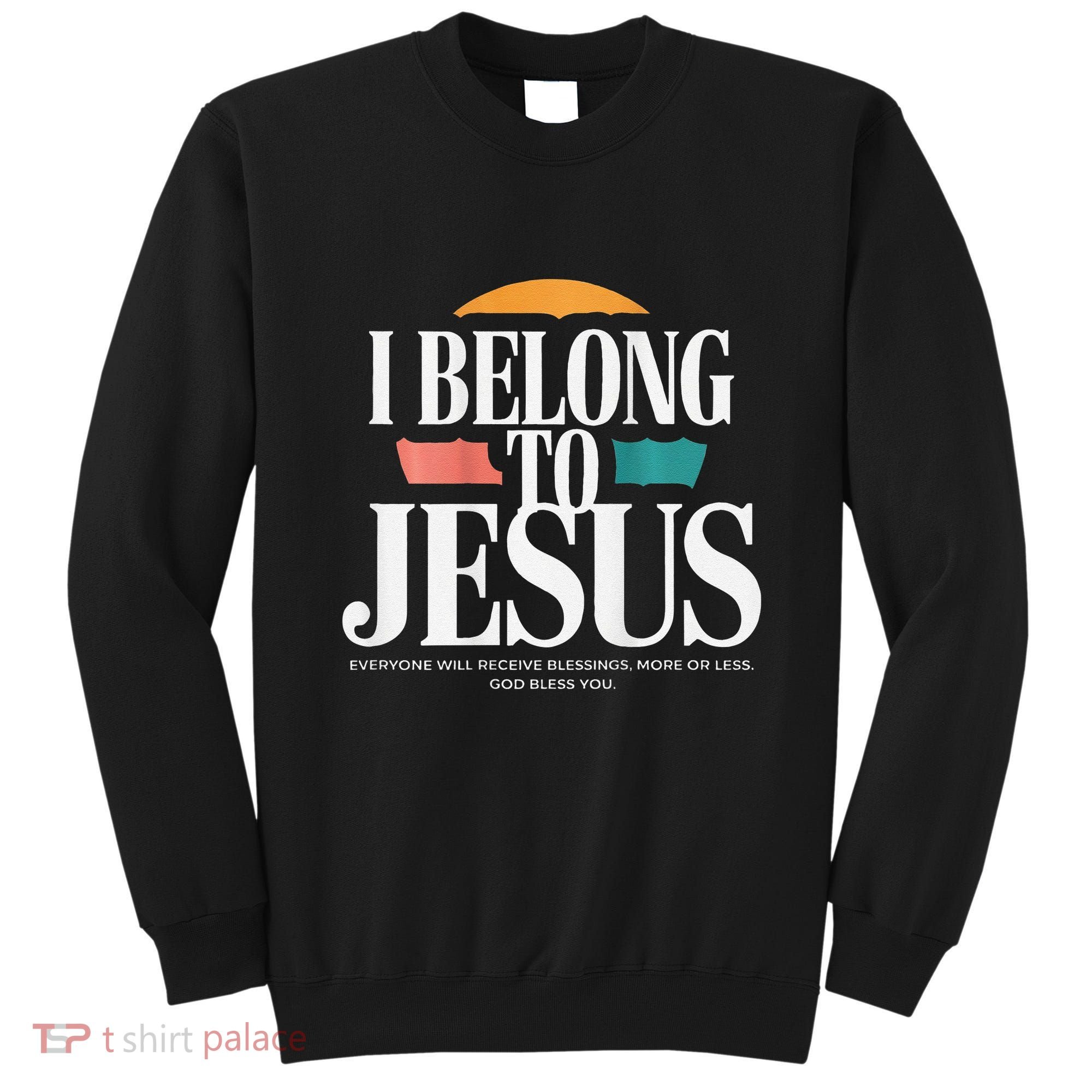 I Belong To Jesus Cross Minimalist Christian Sweatshirt