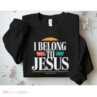 I Belong To Jesus Cross Minimalist Christian Sweatshirt thumb 2