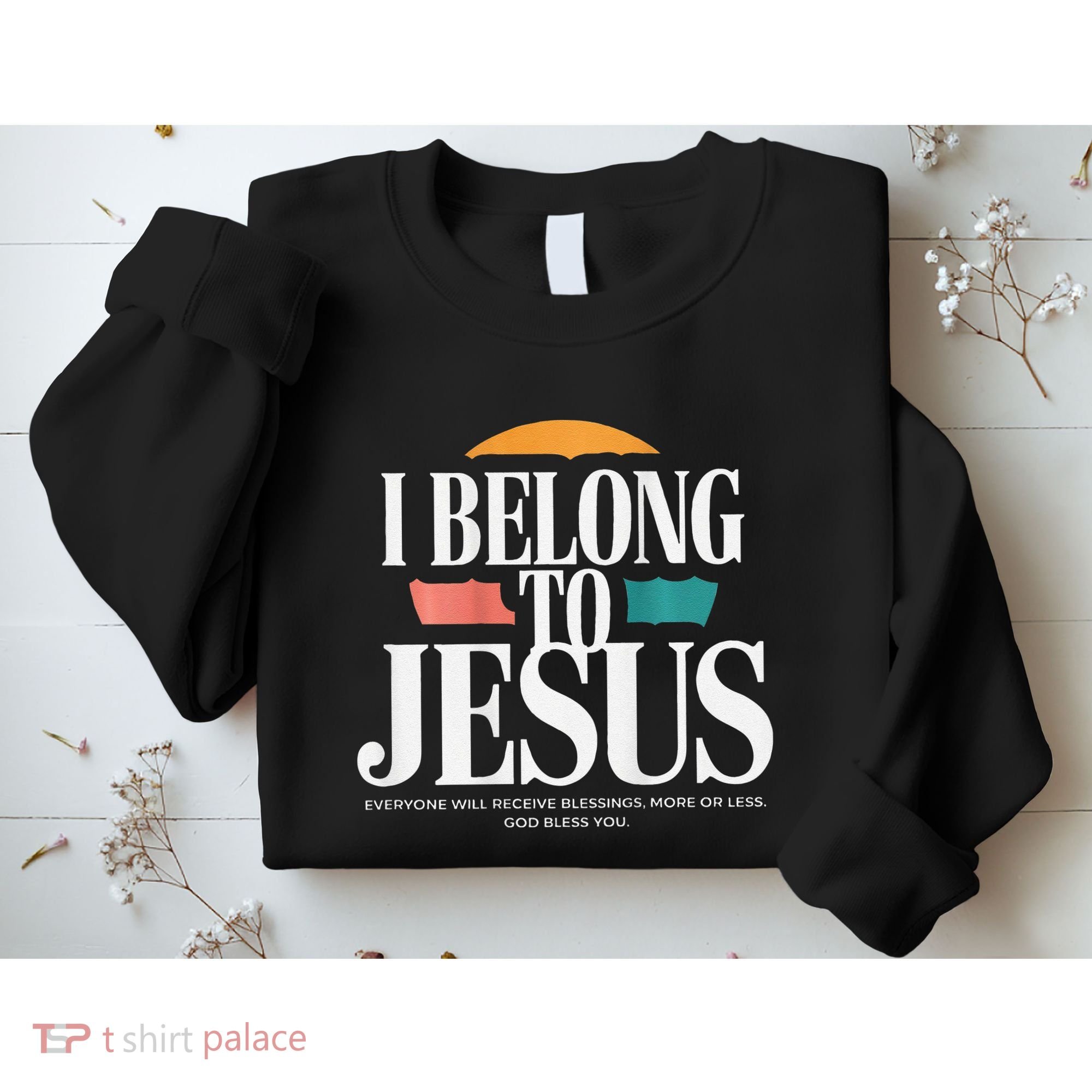 I Belong To Jesus Cross Minimalist Christian Sweatshirt