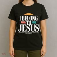 I Belong To Jesus Cross Minimalist Christian T-Shirt thumb 4