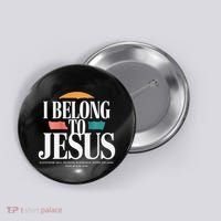 I Belong To Jesus Cross Minimalist Christian Button thumb 0
