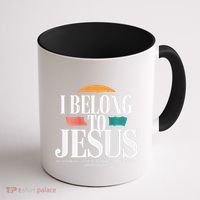 I Belong To Jesus Cross Minimalist Christian Coffee Mug thumb 1