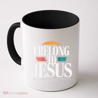 I Belong To Jesus Cross Minimalist Christian Coffee Mug thumb 0