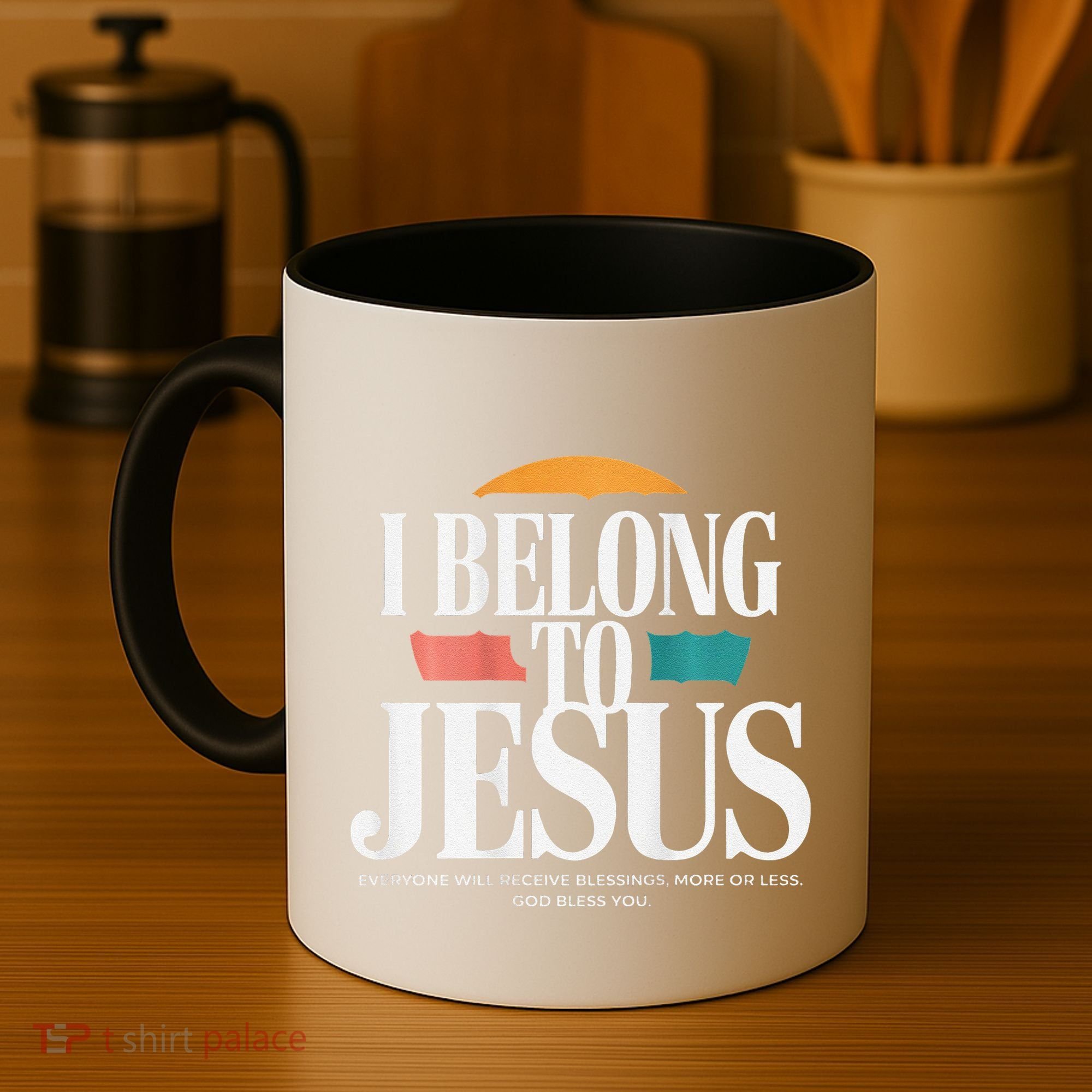 I Belong To Jesus Cross Minimalist Christian Coffee Mug