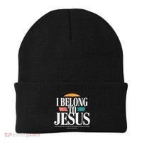 I Belong To Jesus Cross Minimalist Christian Beanie thumb 0