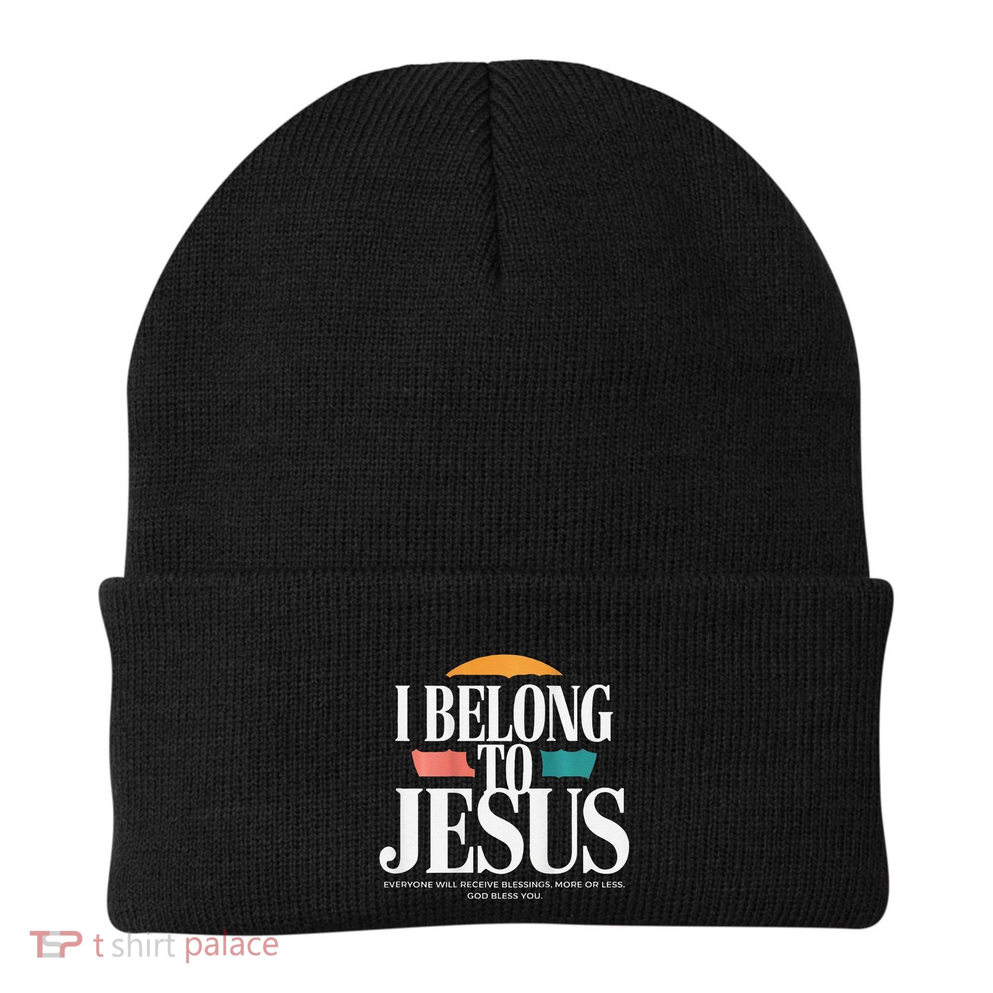 I Belong To Jesus Cross Minimalist Christian Beanie