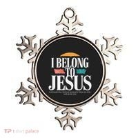 I Belong To Jesus Cross Minimalist Christian Ornament thumb 0