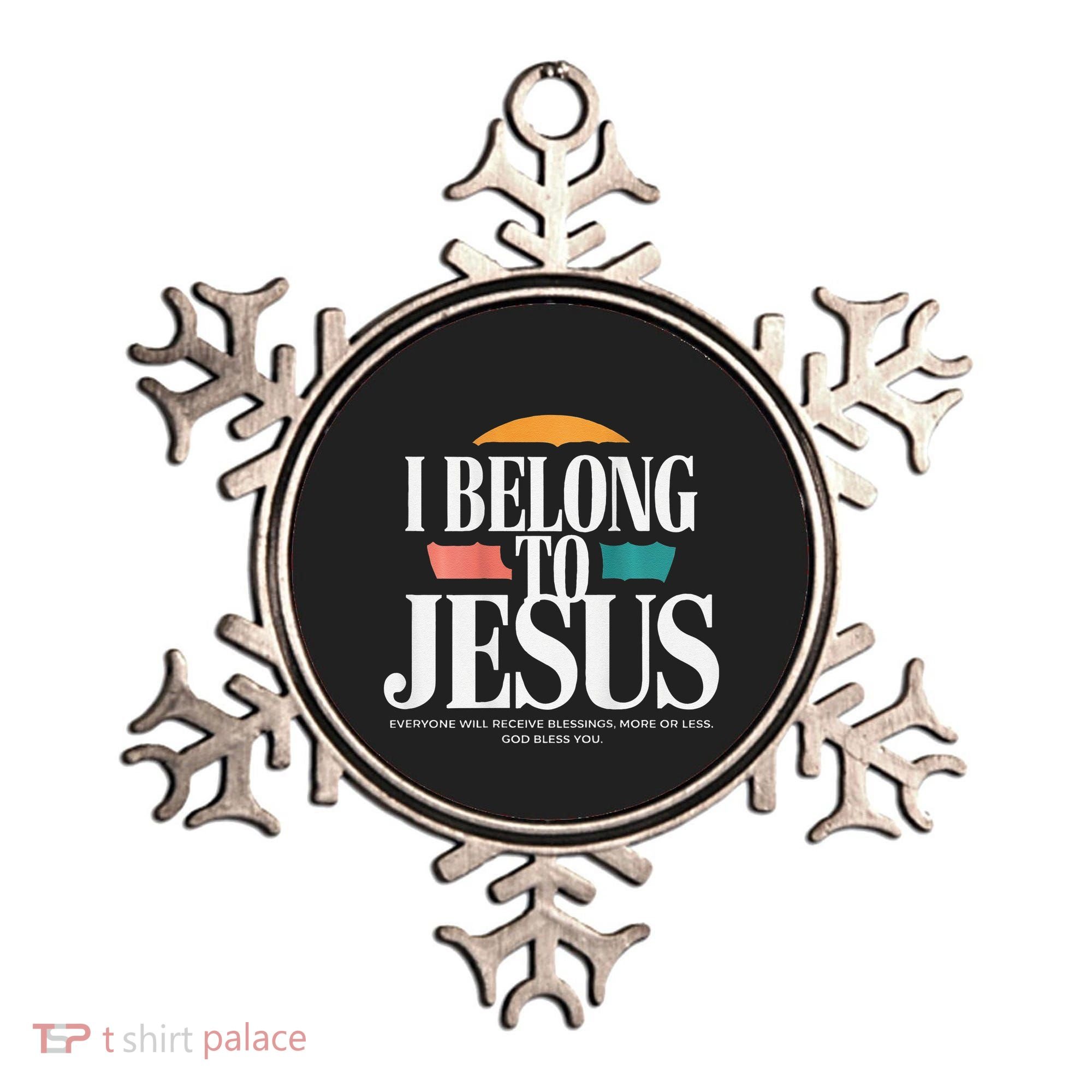 I Belong To Jesus Cross Minimalist Christian Ornament
