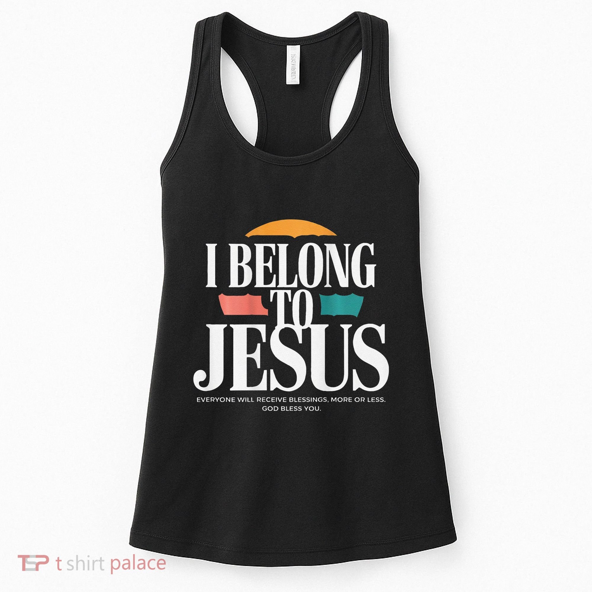 I Belong To Jesus Cross Minimalist Christian Women's Tank Top