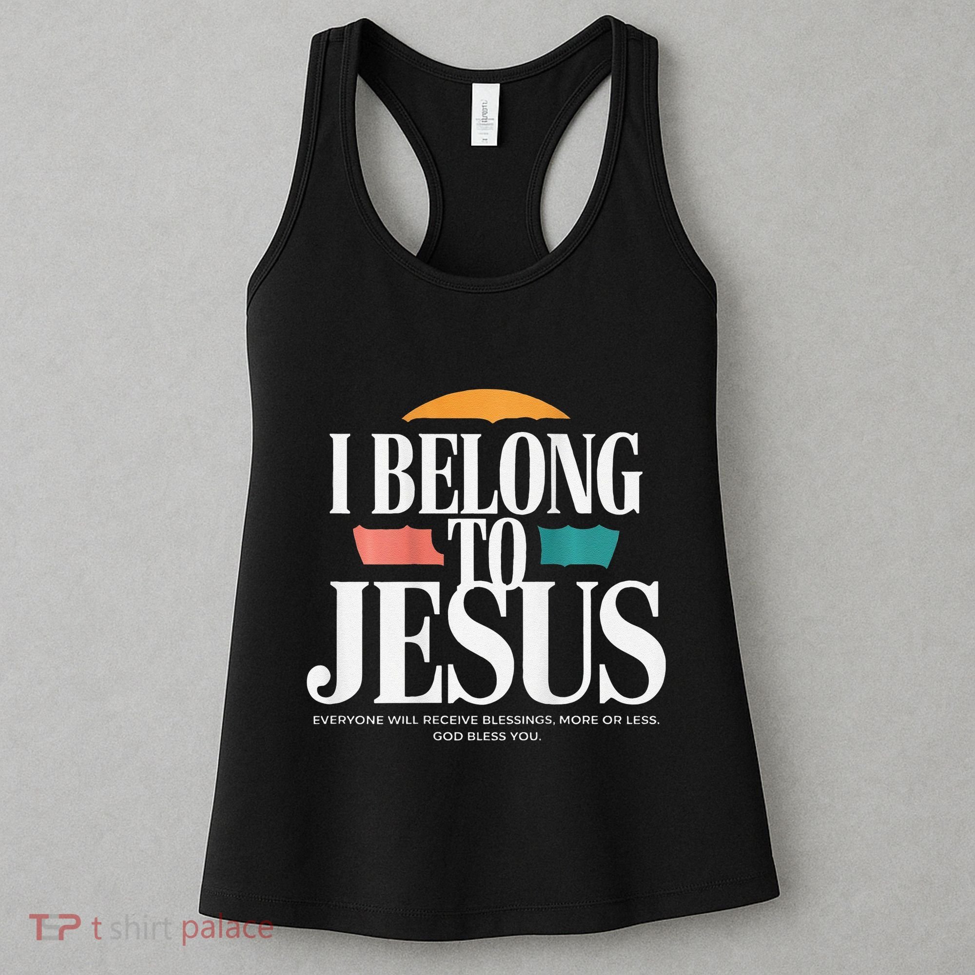 I Belong To Jesus Cross Minimalist Christian Women's Tank Top