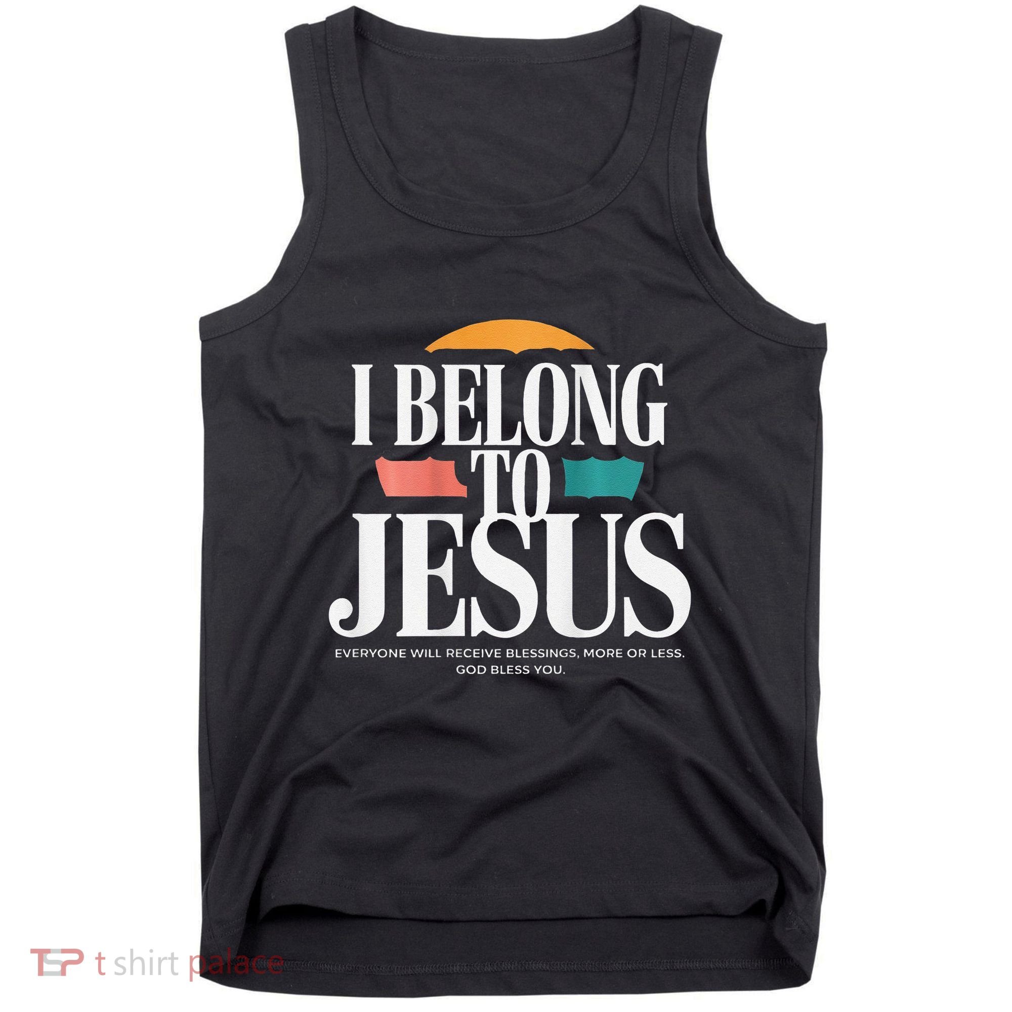 I Belong To Jesus Cross Minimalist Christian Tank Top