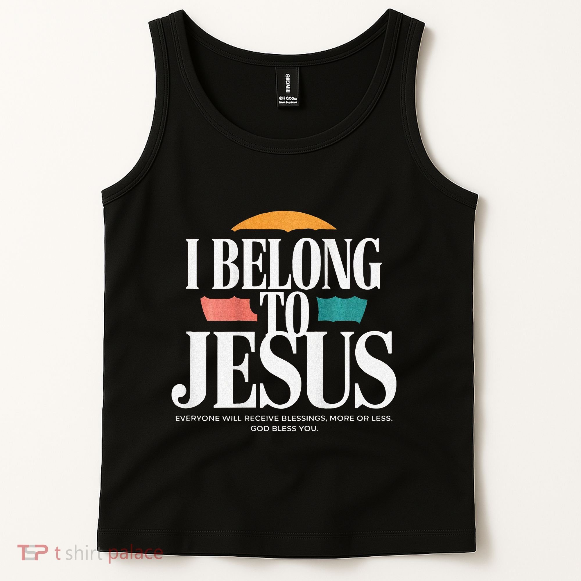 I Belong To Jesus Cross Minimalist Christian Tank Top