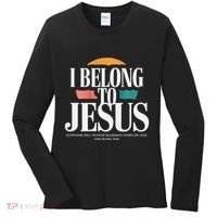 I Belong To Jesus Cross Minimalist Christian Women's Long Sleeve Shirt thumb 0
