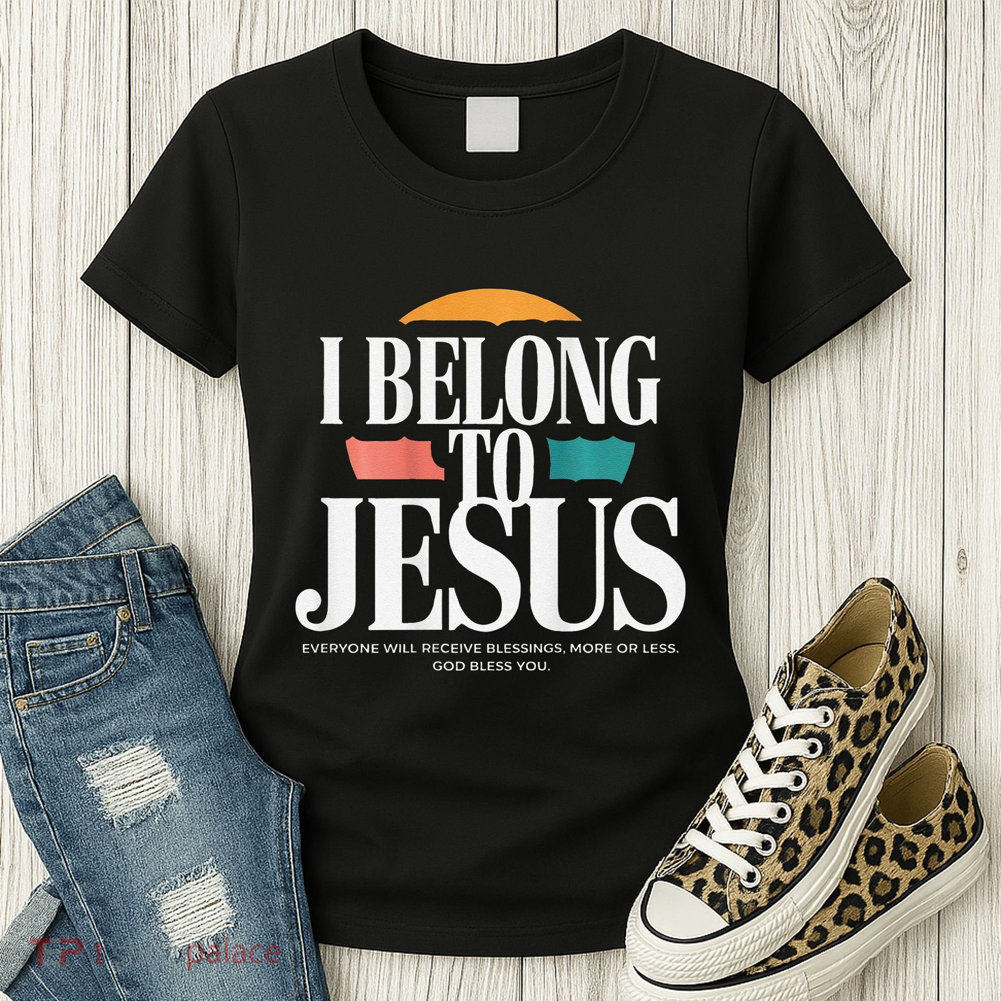I Belong To Jesus Cross Minimalist Christian Women's T-Shirt